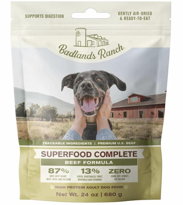 Badlands Ranch food for dogs beef